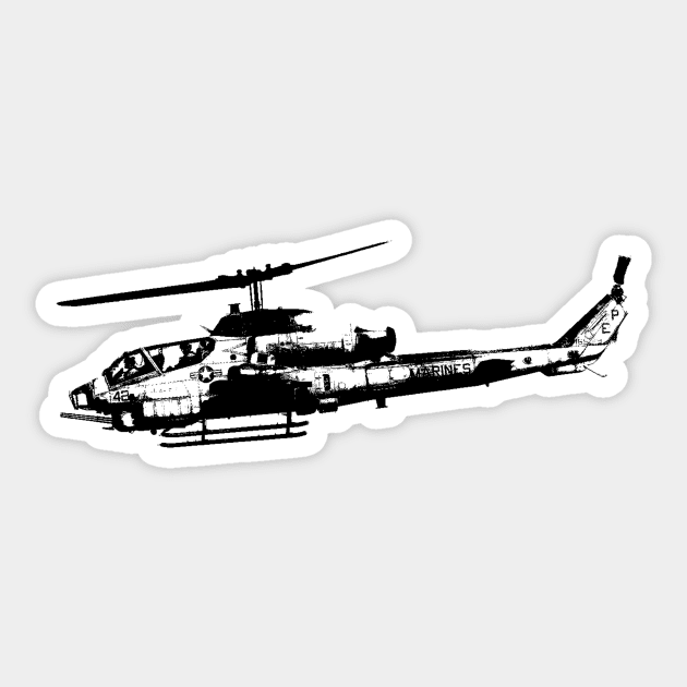 AH-1 Cobra Helicopter Sticker by Sneek661